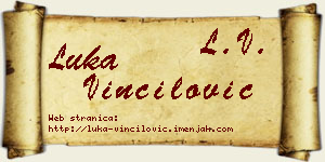 Luka Vinčilović vizit kartica